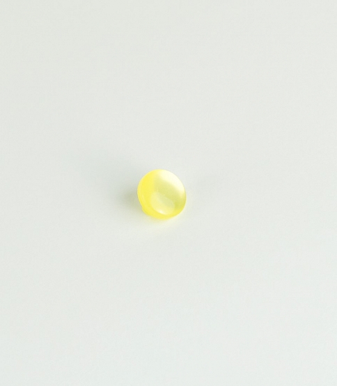 Dome Shank Button Size 16L x10 Lemon - Click Image to Close